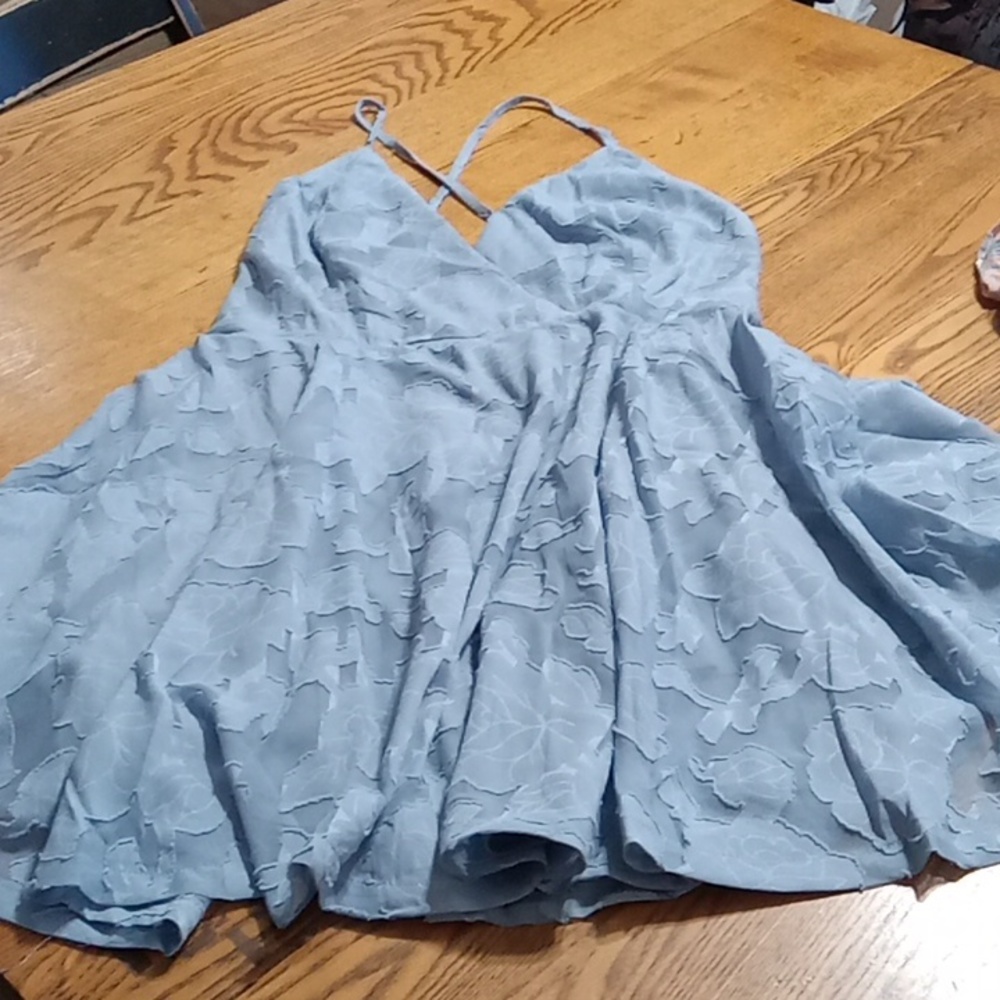 Lulu's Dress Women EXTRA LARGE XL New Summer  Party LIGHT BLUE GRAY - Picture 2 of 7